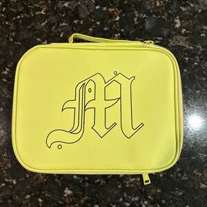 Mary by Mitchell Neon Yellow makeup bag with Monogram